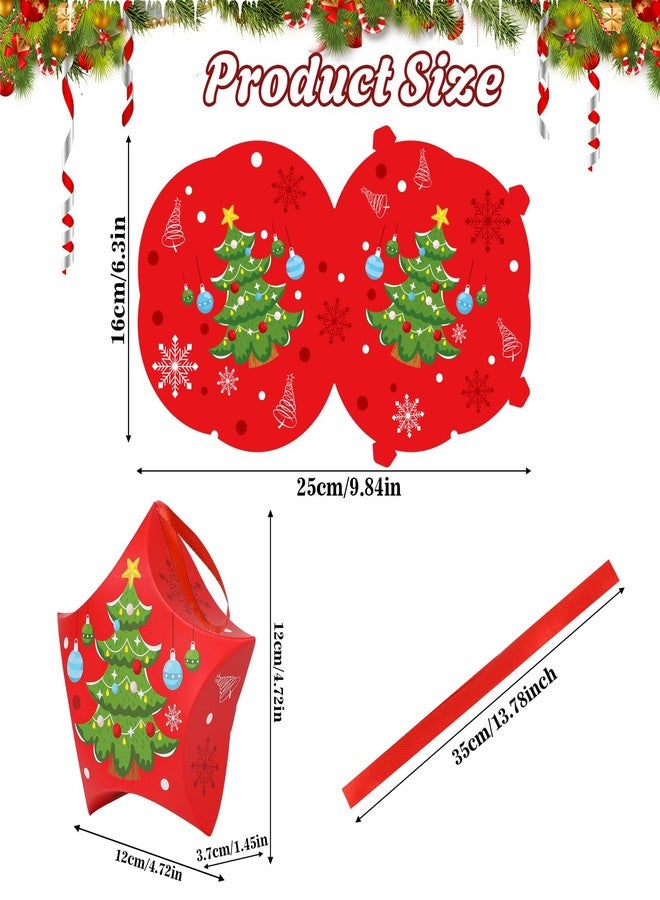 VEYLIN 36Pcs Christmas Pentagram Candy Box, Christmas Party Favors Boxes with Ribbons Hanging Treat - Image 3